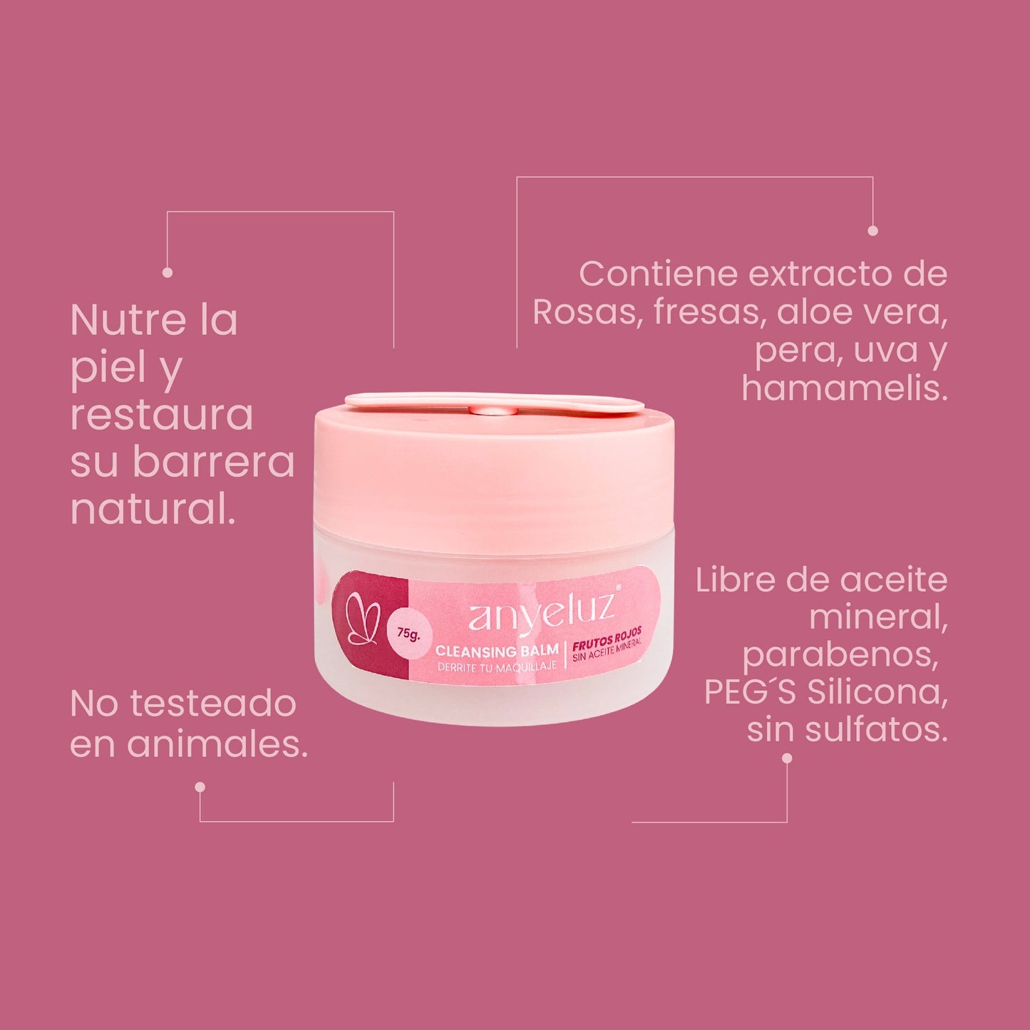 DESMAQUILLADOR FRUTOS ROJOS (CLEANSING BALM) ANYELUZ